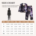 thumbnail image 4 of Bingfone Womens Pajama Sets Purple Moon Cat Print,Long Sleeve Loungewear Pajamas Set-Medium, 4 of 8