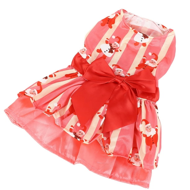 Celebre la Navidad con Estilo Vestido Navideño para Mascotas Traje Suave para Mascotas con Temática Navideña Agradable para la Piel Lindo Patrón de Papá Noel Ropa Navideña ANGGREK Otros