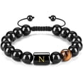 thumbnail image 1 of Tobillera de piedra negra, pulsera de cuentas de piedra negra, tobillera de piedras preciosas de piedra natural Wmkox8yii  fajkfhkj1035, 1 of 1