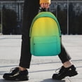 thumbnail image 2 of Easygdp Teal To Yellow Gradient Mochila Ligera de 15 Pulgadas para Estudiantes, Mochila Cómoda para la Escuela y Viajes, Correas Ajustables, 2 of 6