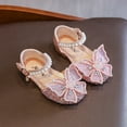thumbnail image 3 of Baozhu Toddler Little Girls Butterfly Rhinestone Glitter Dress Shoes Wedding Flat Sandals, 3 of 12