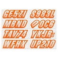 thumbnail image 3 of STIFFIE Techtron White/Orange 3" Alpha-Numeric Identification Custom Kit Registration Numbers & Letters Marine Stickers Decals for Boats & Personal Watercraft PWC, 3 of 8