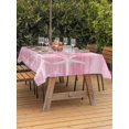 thumbnail image 3 of Outdoor Tablecloth with Umbrella Hole for Patio/Picnic/Party/Camping, Pink Coastal Waterproof Table Cloth Rectangle Table Cover Washable, Summer Ocean Waves Ombre Sea Starfish (54"x 80"), 3 of 8