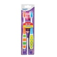 thumbnail image 1 of Equate Kids Manual Toothbrushes Dots & Stripes, 1 of 1