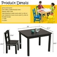 thumbnail image 5 of Hommoo Kids Table and Chairs Set, Kids Wooden Table and 4 Chairs Set for Toddler, Activity Chair for Toddlers Lego, Reading, Game, Train Room, Simple Children Furniture Table Desk Sets, 5 of 5