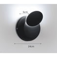 thumbnail image 5 of Lámpara de pared LED redonda en forma de media luna Aplique de pared giratorio de 360 ​​​​grados Lámpara de noche Aplique de pared para pasillo Sala de estar Dormitorio Aplique creativo (blanco) Ahorro de energía： 5 W + luz blanca cálida Sailing Electrónica, 5 of 5