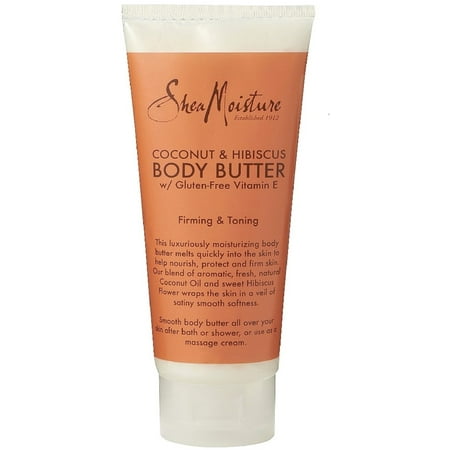 Shea Moisture Body Butter, Coconut & Hibiscus 6 oz (Pack of