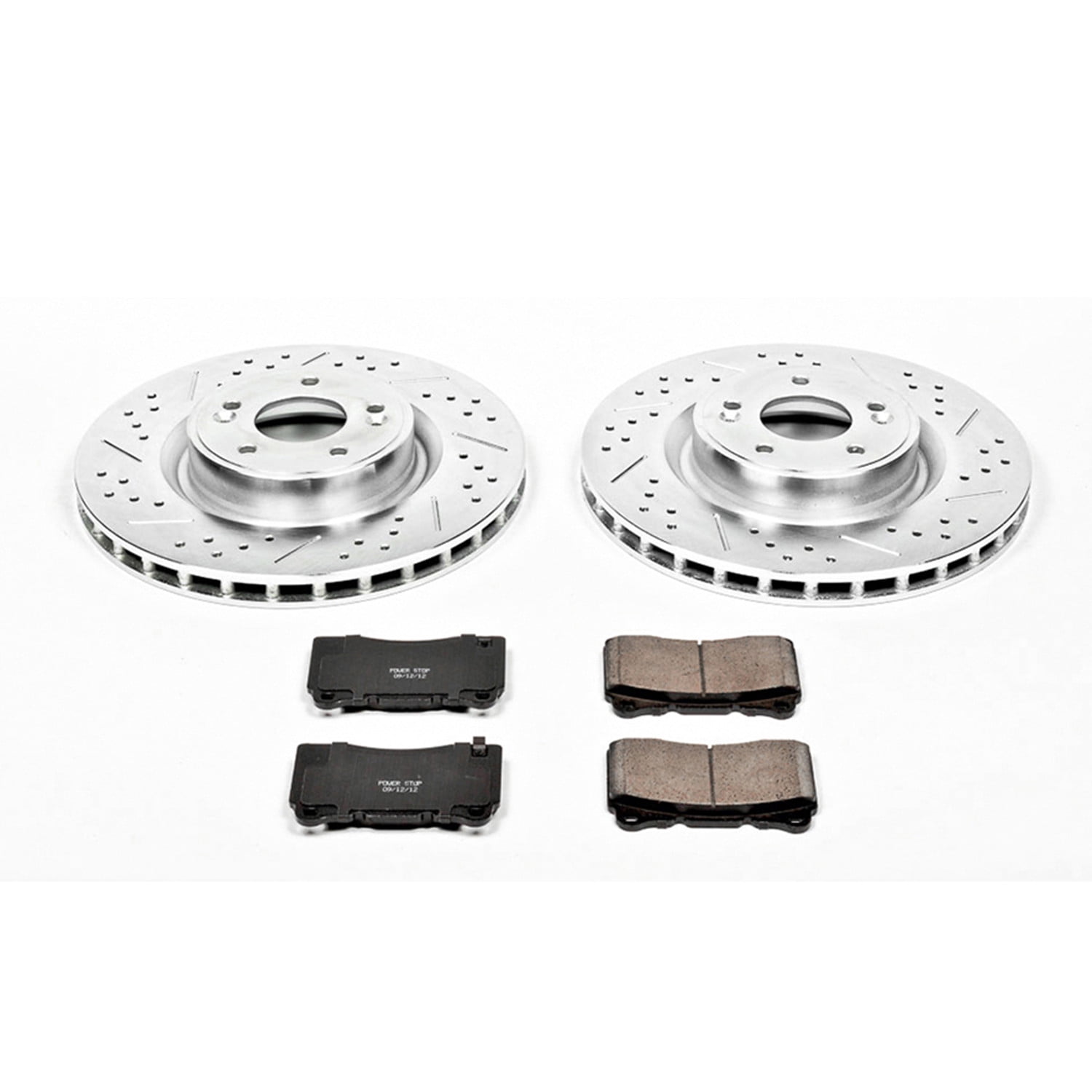 PowerStop Front Z23 Evolution Sport Carbon-Fiber Ceramic Brake Pad and Drilled & Slotted Rotor Kit Fits: HYUNDAI Select Models K6166