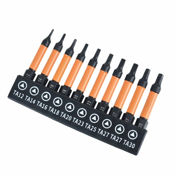 10pc 1/4 Hexadecimal Shank Screwdriver Triangles Head Ergonomic Designs for Comfortable Grip Home Repair TA12-30