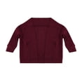 thumbnail image 1 of Chandail Cardigan Ouvert pour Bébé Fille en Coton Décontracté Ample Automne Rouge Vin 2-3 Ans, 1 of 7