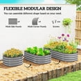 thumbnail image 4 of Outsunny Galvanized Raised Garden Bed Planter Box, 4.9 x 2 x 1ft, Silver, 4 of 10