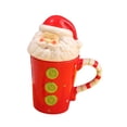 thumbnail image 4 of Tazas navideñas, Tazas de cerámica de dibujos animados, Tazas esmaltadas al aire libre, Tazas de café navideñas para regalos de cumpleaños, Bandeja es Papá Noel Soledad Taza de café, 4 of 10