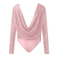 thumbnail image 7 of Riforla Women Sexy Solid Color Swinging Collar Hollowed Out Womens Jumpsuit Nightclub Glittering Jumpsuit for Women Jumpsuits for Women Pink L, 7 of 7