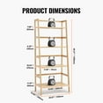 thumbnail image 3 of VEVOR 4-Tier Bamboo Ladder Shelf, Trapezoid Open Bookcase, Display Storage Rack Organizer, Freestanding Flower Plant Stand, Ladder Bookshelf Ideal for Bathroom, Bedroom, Office, Study, Natural, 3 of 9