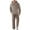 #003-Khaki, variant on Yusimy Men's 2-Piece Fuzzy Hoodie Set Thickened Embroidered Letter Hooded Long Sleeve Casual Loungewear Cargo Pants