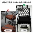 thumbnail image 5 of Outdoor Patio Cushion Covers 4 Pack Black Patio Chair Cushion Covers with Ties and Zipper Solid Color Waterproof Outdoor Seat Cushion Covers for Patio Furniture 20"x18", 5 of 9
