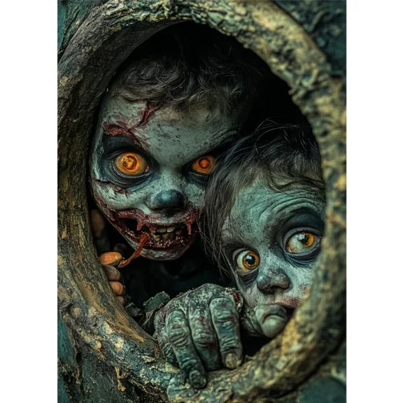 DIY 5D Full Round Drill Diamond Painting By Number Kits Horror Characters Rhinestone Embroidery Cross Stitch Art Craft Home Wall Decoration