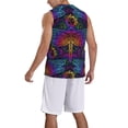thumbnail image 5 of Gaeub Indian Mandalas Dragonfly Men's Mesh Basketball Jersey, Quick-Drying Sleeveless Top S-4XL, Loose Muscle Tank Top -4X-Large, 5 of 9