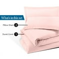 thumbnail image 7 of 600 Thread Count 100% Egyptian Cotton 3 Piece Duvet Set with Zipper Closure & Corner Queen/Full Queen/Full 3 Pc Duvet Set Color Pink Solid, 7 of 7
