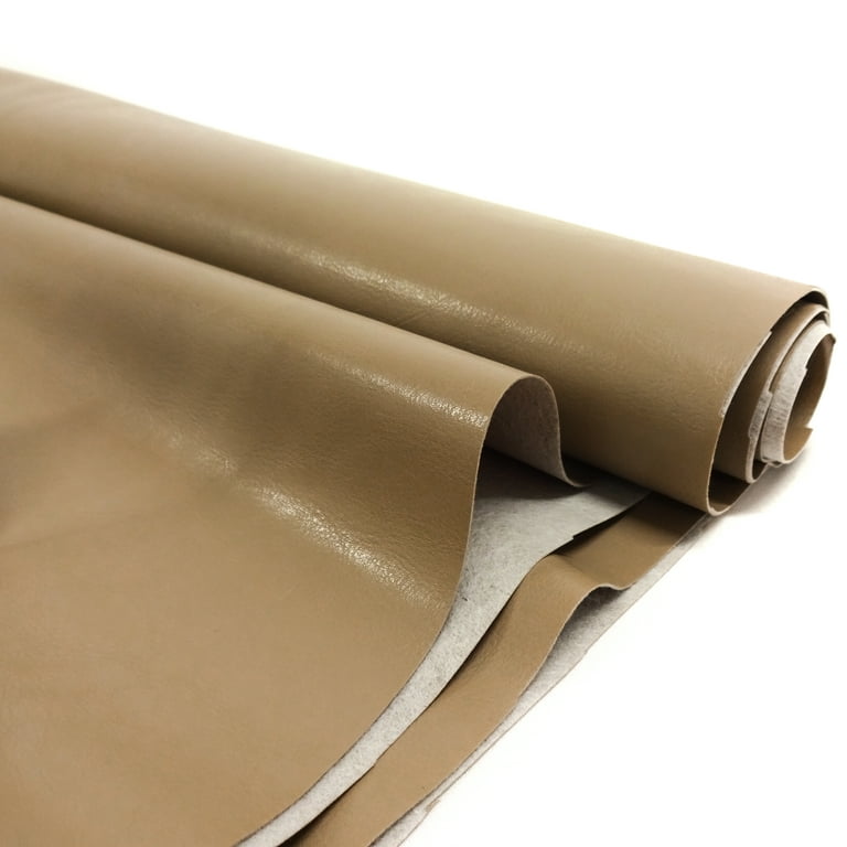 Shason Textile (4 Yards Cut) Faux Leather Upholstery Fabric, Solid Print,  Pearl Taupe