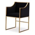 thumbnail image 1 of TOV Furniture Atara 20" Transitional Velvet Dining Chair in Black/Gold, 1 of 6