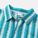 thumbnail image 5 of Camisas De CompresióN Para Hombre Camisa de cuello de camisa con estampado corto informal de manga a rayas para hombre Camisas de hombre individual con botones (Blue, 3XL), 5 of 6