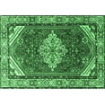 thumbnail image 1 of Ahgly Company Indoor Rectangle Medallion Emerald Green Traditional Area Rugs, 2' x 3', 1 of 4