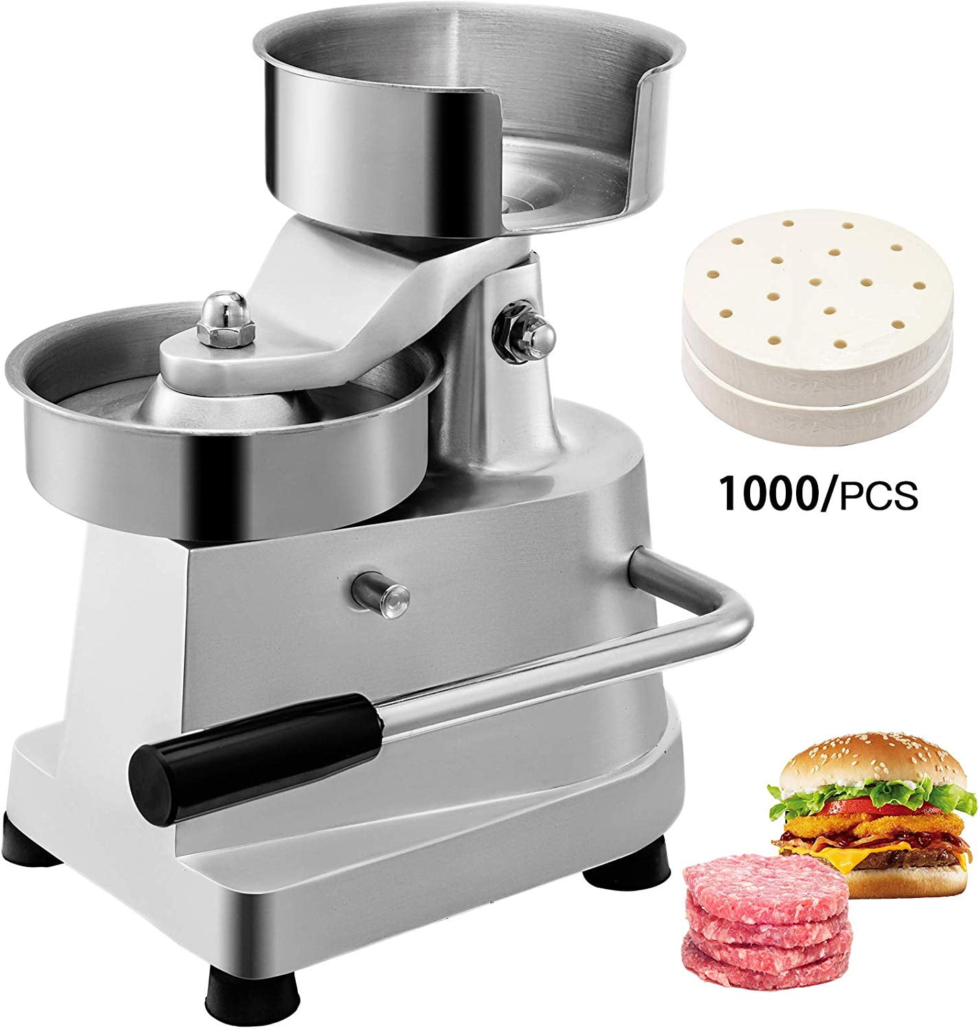 Beef Burger Hamburger Press Maker Machine Heavy Duty NonStick Pounder Dia 130mm 