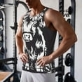 thumbnail image 5 of Balery Floral Cow Silhouette Pattern Men's Workout Tank Top Gym Muscle Tee Fitness Bodybuilding Sleeveless T Shirt Quick Dry Fit Muscle Tank Top Slim-Fit Tank-Large, 5 of 7