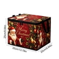 thumbnail image 3 of Christmas Foldable Storage Box, Holiday Ornament Clothes Storage Bin with Lid Handles, Large Capacity Decorative Christmas Organizer, Home Storage Gift, 3 of 6