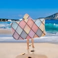 thumbnail image 2 of Yayeee Kids Hooded Towels Toddler Soft Absorbent Beach Bathing Wrap 50" x 23.5", Pink Shimmering Pattern, 2 of 5