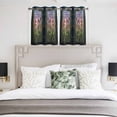 thumbnail image 3 of Stained Glass Kitchen Curtains Window Panels, Vintage Abstract Botanical Plant Insulated Window Treatment Curtain, Grommet Curtains for Bedroom/Living Room/Bathroom, 2 Piece 42"Wx54"L, 3 of 8