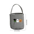 thumbnail image 3 of Ouuluon Sturdy Halloween Plaid Storage Basket, 9x9 inch Ghost Pumpkin Decorative Handheld Basket for Home Party, 3 of 6