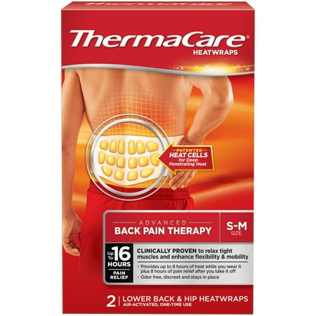 ThermaCare® Lower Back & Hip Pain Therapy Heatwraps 2 ct (Best Way To Lay Down With Lower Back Pain)