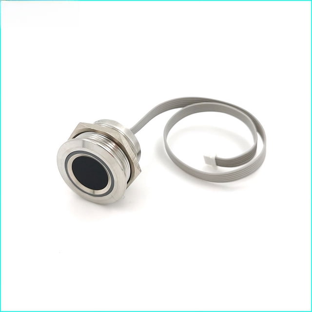 Módulo de lector de huellas dactilares capacitivo redondo R503-S con carcasa roscada Módulo de cabezal de lector de huellas dactilares resistente al agua mejorado
