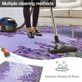thumbnail image 5 of Purple Lavender Outdoor Rug for Patio/Deck/Porch, Non-Slip Large Area Rug 5 x 7 Ft, Spring Watercolor Wild Flowers Plant Indoor Outdoor Rugs Washable Area Rugs, Reversible Camping Rug Carpet Runner, 5 of 8