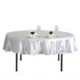 thumbnail image 3 of BalsaCircle 90" White Round Satin Tablecloth Table Covers Reception Catering Table Linens, 3 of 4
