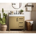 thumbnail image 2 of Elegant Kitchen and Bath 32 inch Single Bathroom Vanity In Honey Brown with backsplash, 2 of 10