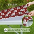 thumbnail image 6 of Pink Bichon Frise Square Fitted Tablecloth with Elastic Edge,Square Table Cover,Washable Elastic Table Cover for Home Kitchen Party Decor 34"x34", 6 of 6
