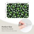 Indoor Outdoor Rugs Green Leaves Flowers Lock Edge Bathroom Rugs