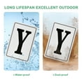 thumbnail image 5 of Uxcell Aluminum Letter Sign Y, 11.8 Inch House Numbers and Metal Letters, Parking Spot Letter Signs, Metal Letter Wall Decor [Black Text On White], 5 of 8