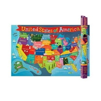 Round World Products Kid's United States Map, 24" x 36"
