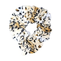 Tan Animal Print Faux Fur Neck Scarf