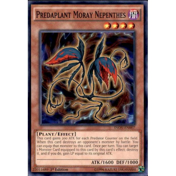 YuGiOh Invasion: Vengeance Common Predaplant Moray Nepenthes INOV-EN007