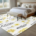thumbnail image 4 of Rectangle Area Rugs 5 x 7 Ft, Yellow Spring Floral Non-Slip Residential Carpet, Flowers Botanical Elegant Pastoral Indoor Crawling Mats Runner Rugs for Living Room/Dining Room/Bedroom, 4 of 8