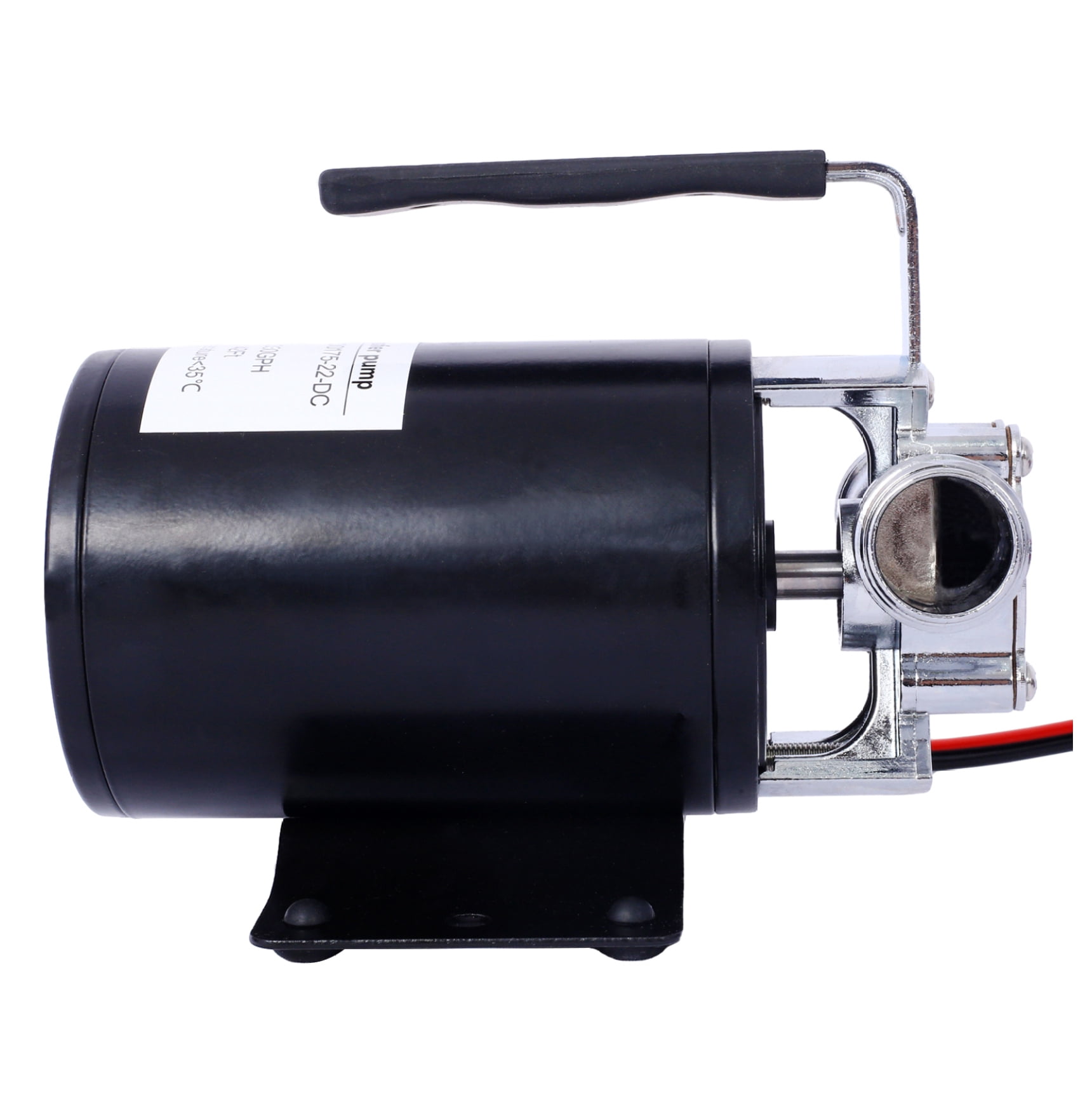 DC 12-Volt 1/10HP 330GPH Battery Powered Mini Portable Electric Utility Sump Transfer Water Pump with Water Hose Kit Black