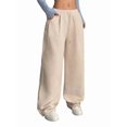 thumbnail image 2 of Women's Solid Corduroy Drapey Loose Wide Leg Casual Long Pants Color S, 2 of 9