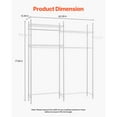 thumbnail image 2 of KFFKFF Storage Racks Above Washer and Dryer, Quad-Level Laundry Room Air-Drying Stand with Hanging Rod and Hooks, Dual-Row Flexible Washer Racks for Space Optimization, 2 of 9