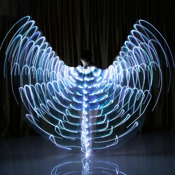 LED Wings for Adult, LED Butterfly Isis Wings LED Isis Wings Glow Light Up Belly Dance Costumes