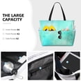 thumbnail image 3 of Disketp Cyan Mint Marble Bolsa de Playa de Gran Capacidad, Bolso Impermeable y a Prueba de Arena para Mujer, Ideal para Playa, Piscina y Natación, 3 of 7
